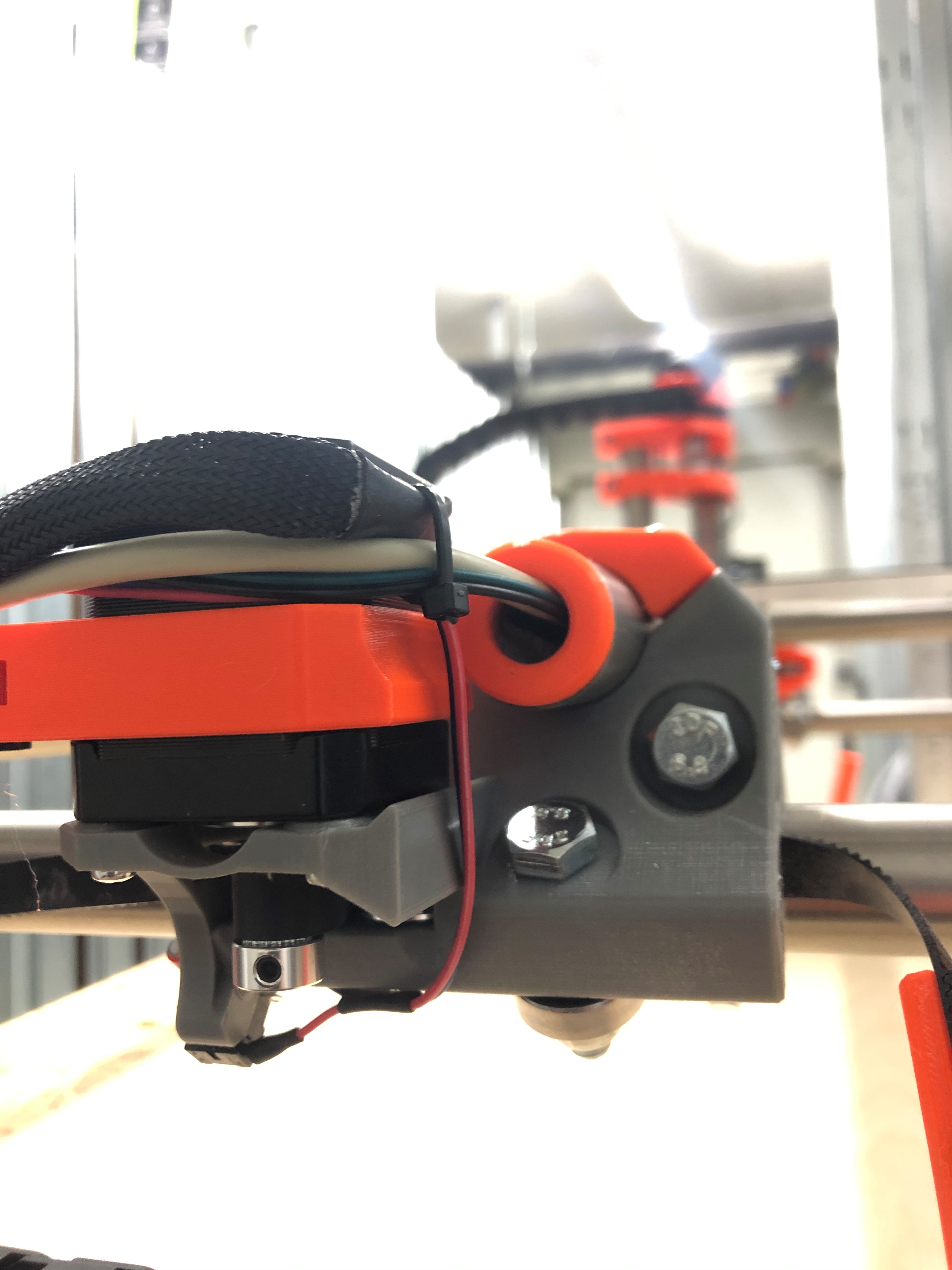 MPCNC Primo Drag Chain Mounts on Nema 17