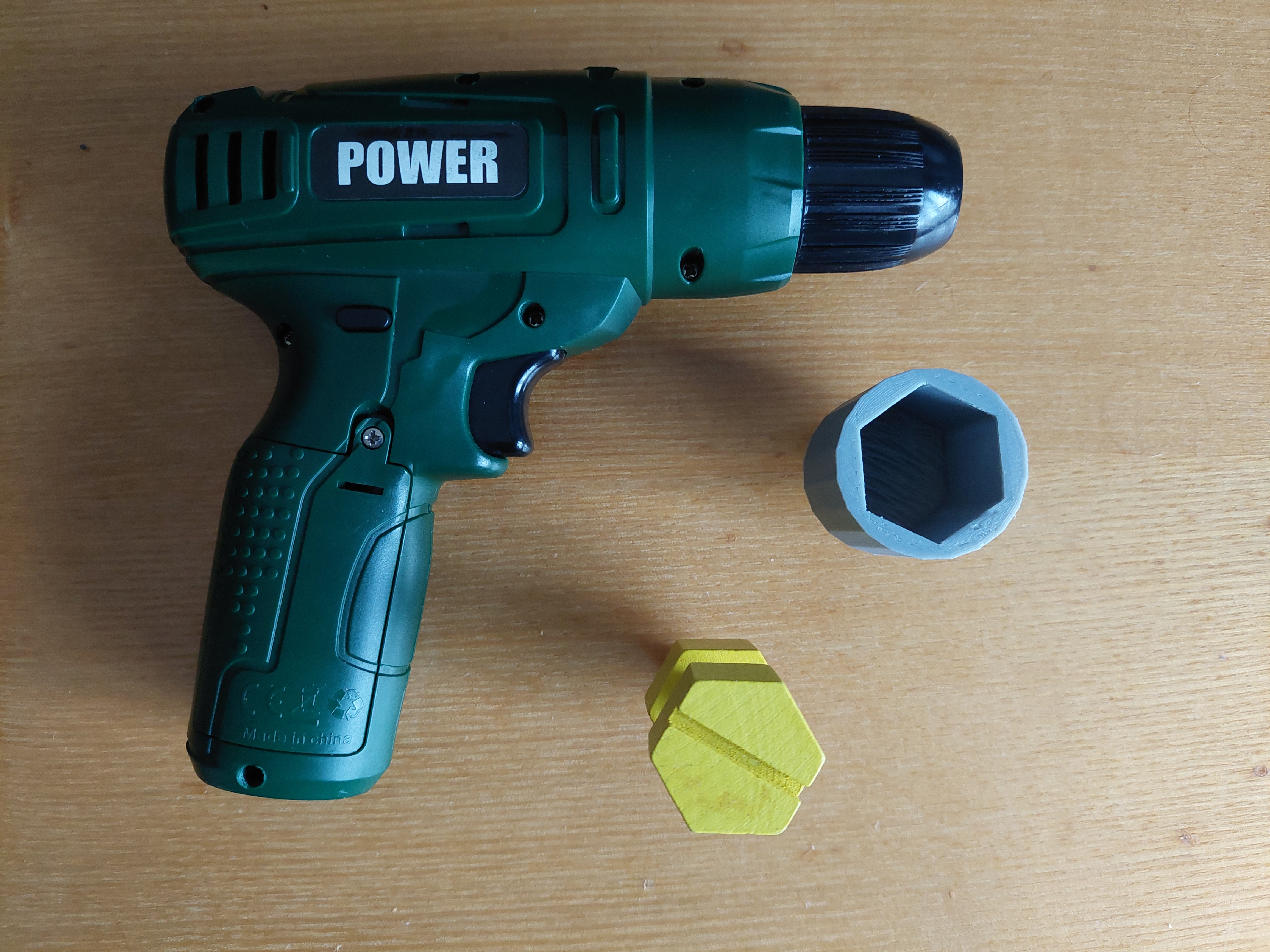 Socket for kid toy drill
