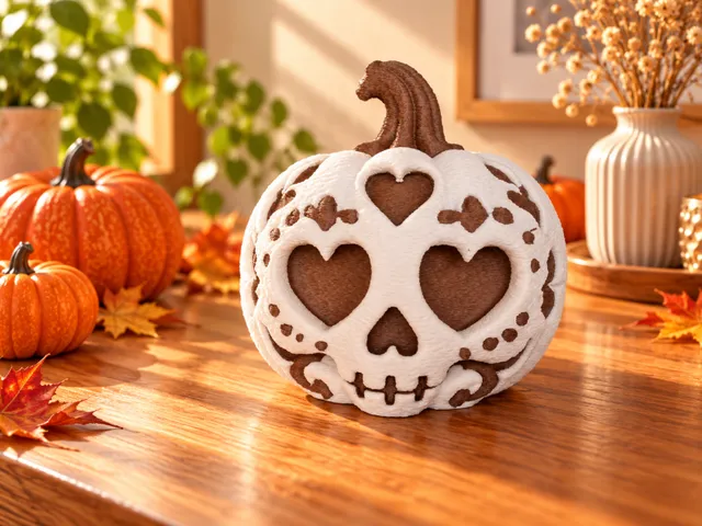 Sugar Skull Pumpkin – Halloween Decoration