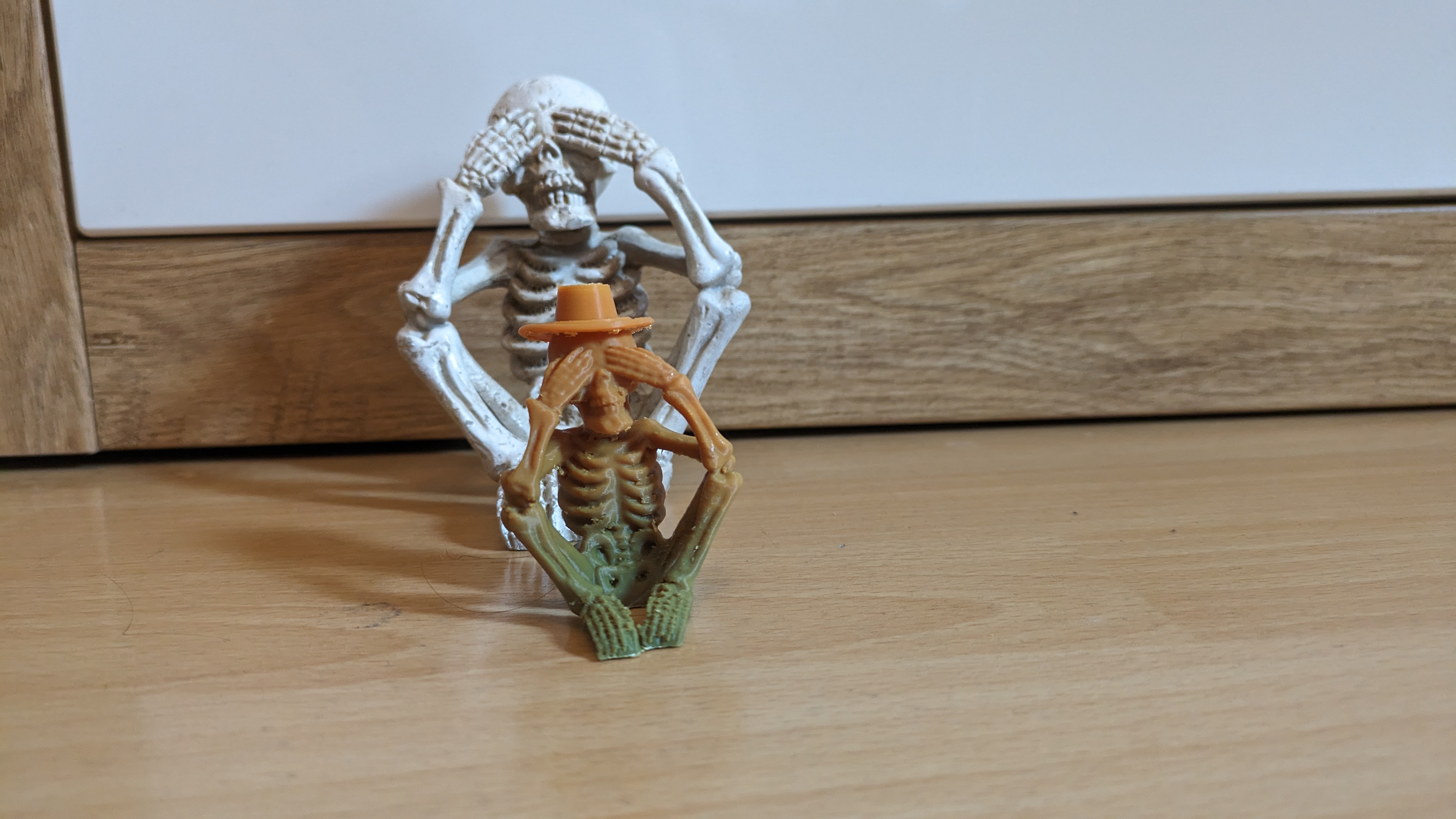 Skeleton with a Cowboy hat