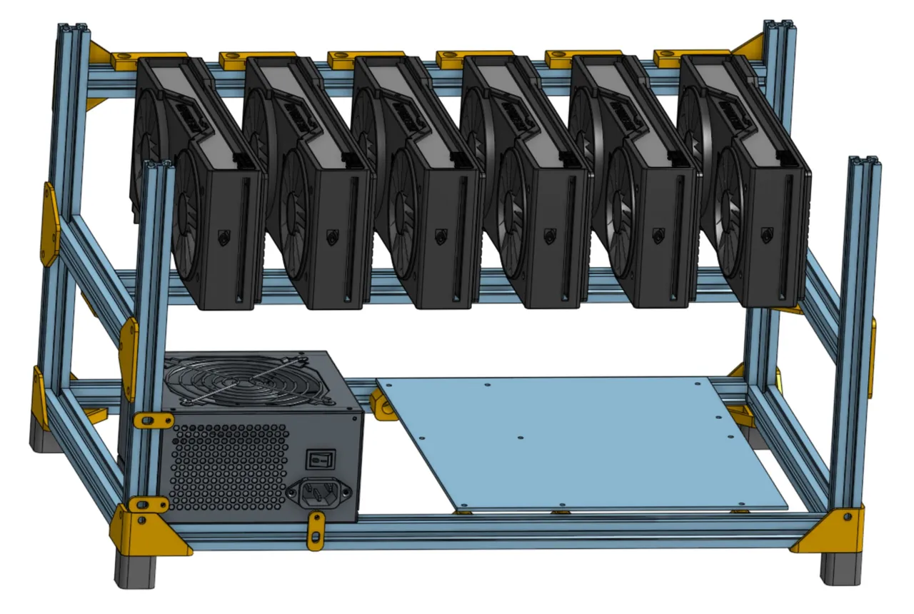 GPU Crypto Mining Frame by Steam Labs | Download free STL model |  Printables.com