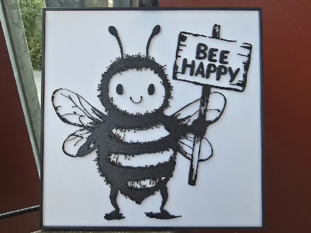 Bee Happy - Wandbild - Wall art