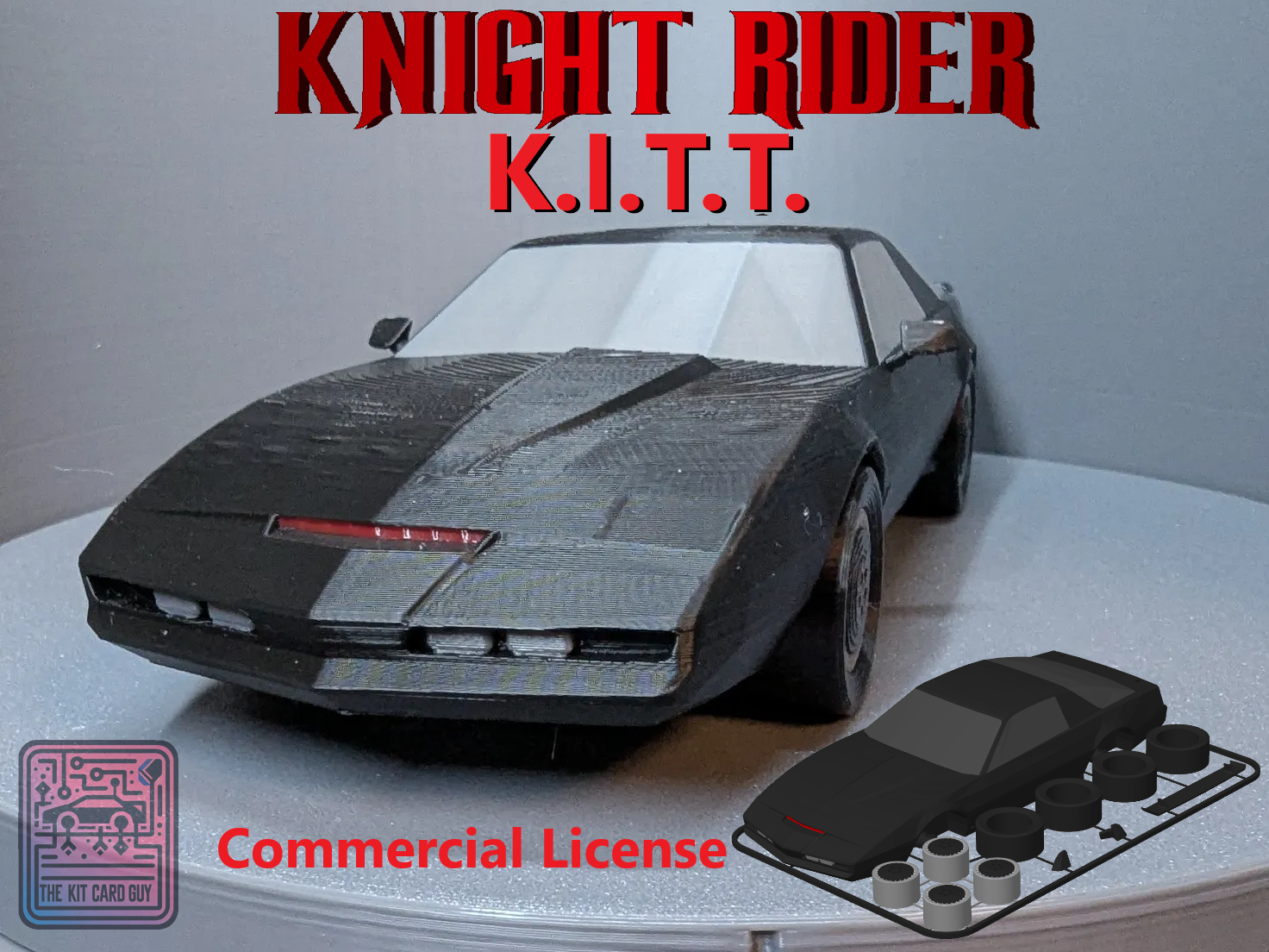 KITT - Knight Rider - Kit Card (1:24 scale) - COMMERCIAL LICENSE