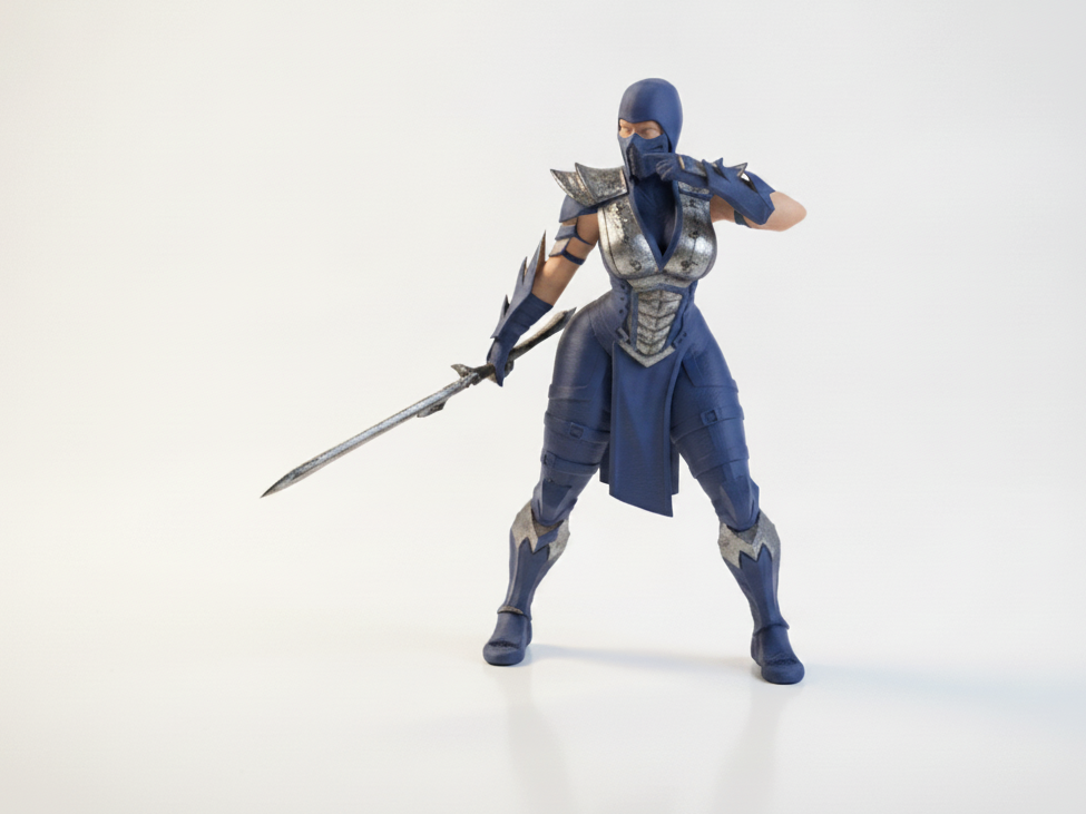 Subzero Female Warrior Figurine 3D Printable