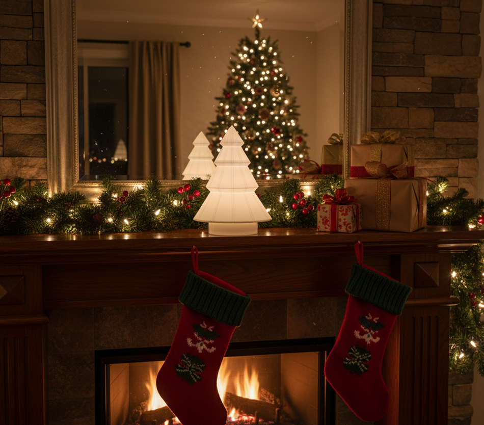 Vase mode CHRISTMAS TREE for LED tealights (with bajonet fitting)