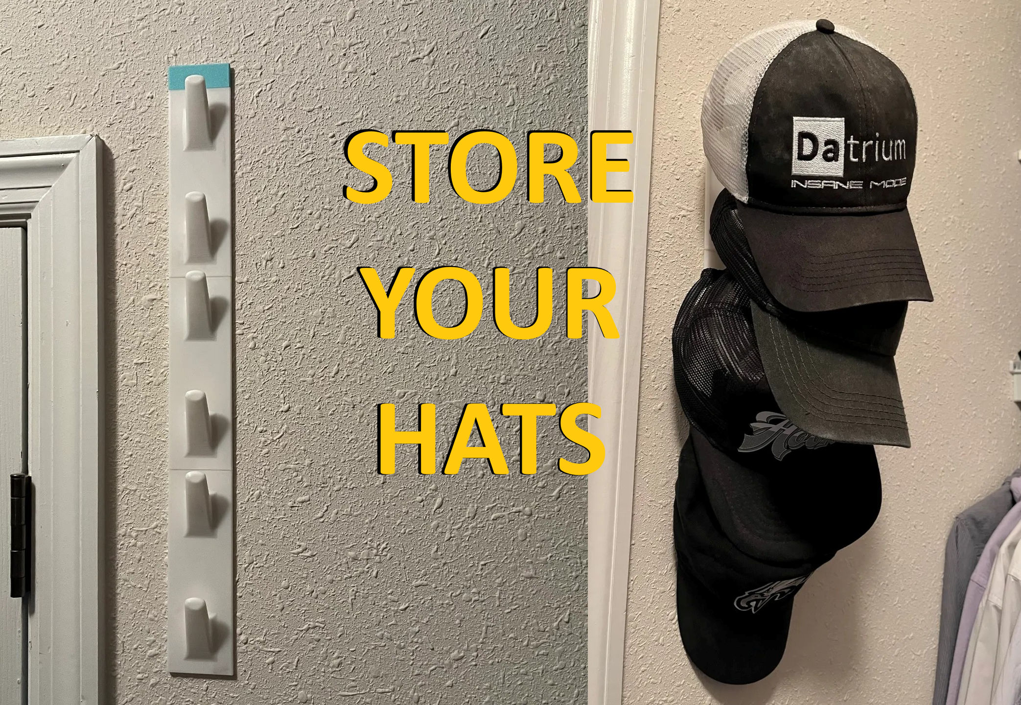 Expandable Hat Rack or Coat Rack with Wall Hanger