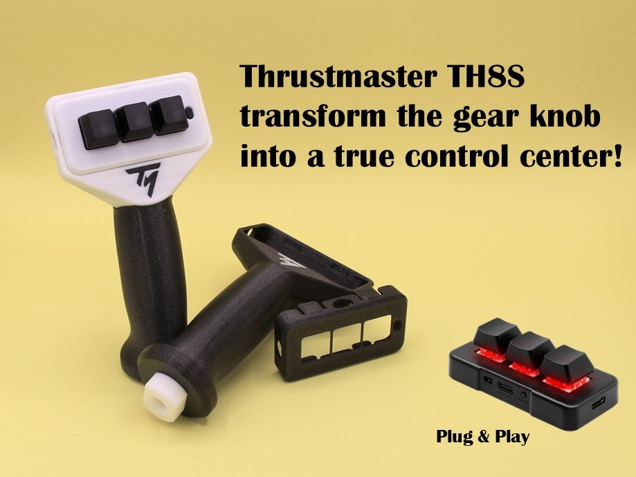 Thrustmaster TH8S Custom Shift Knob with Integrated Mini Keyboard