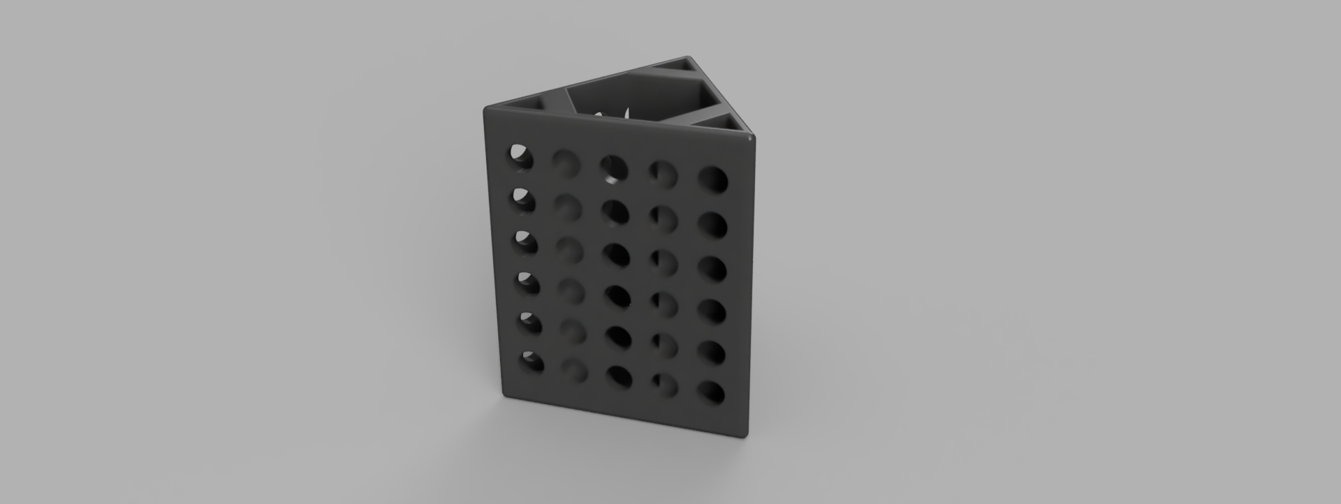 Triangular pen holder