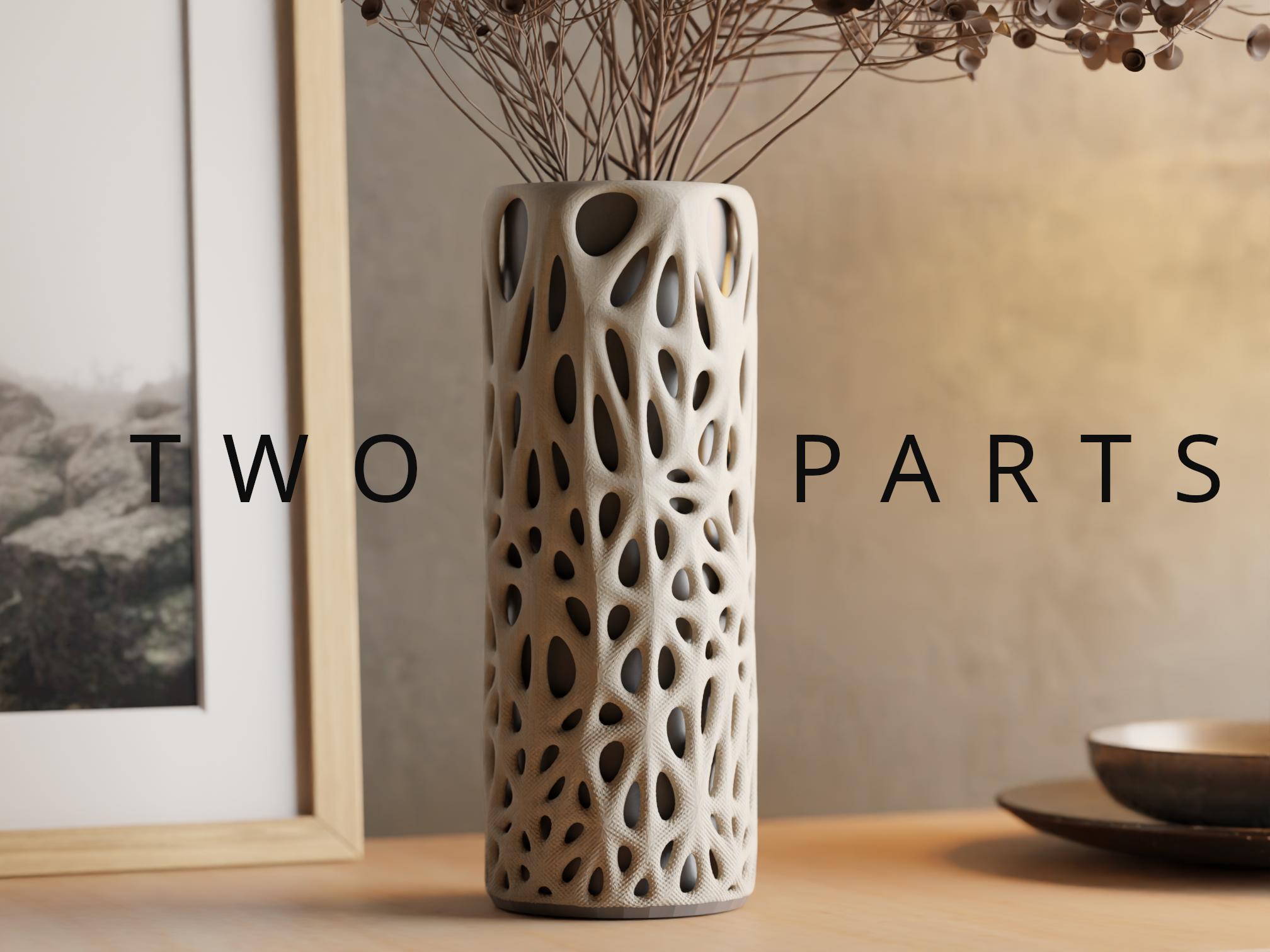 DECIMATED VASE -TWO PARTS