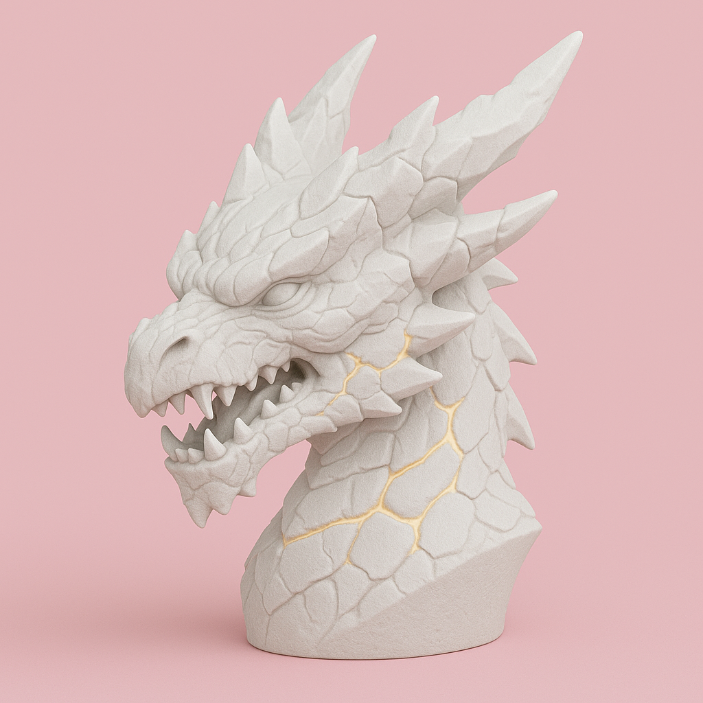 Lava Dragon Head — Free .3mf 3D Printable