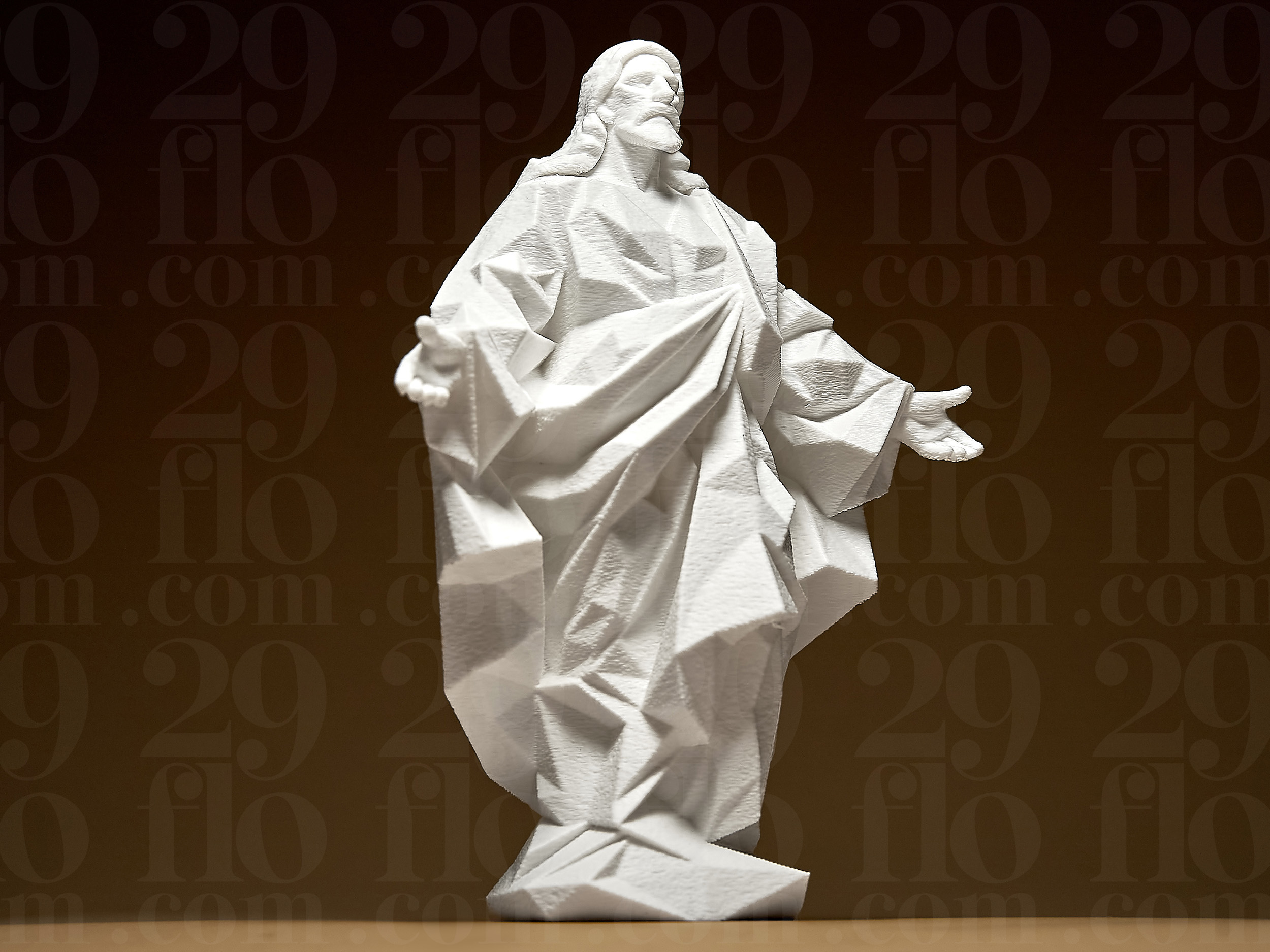 Miniatura 4 do modelo 3D Geometric Jesus Statue