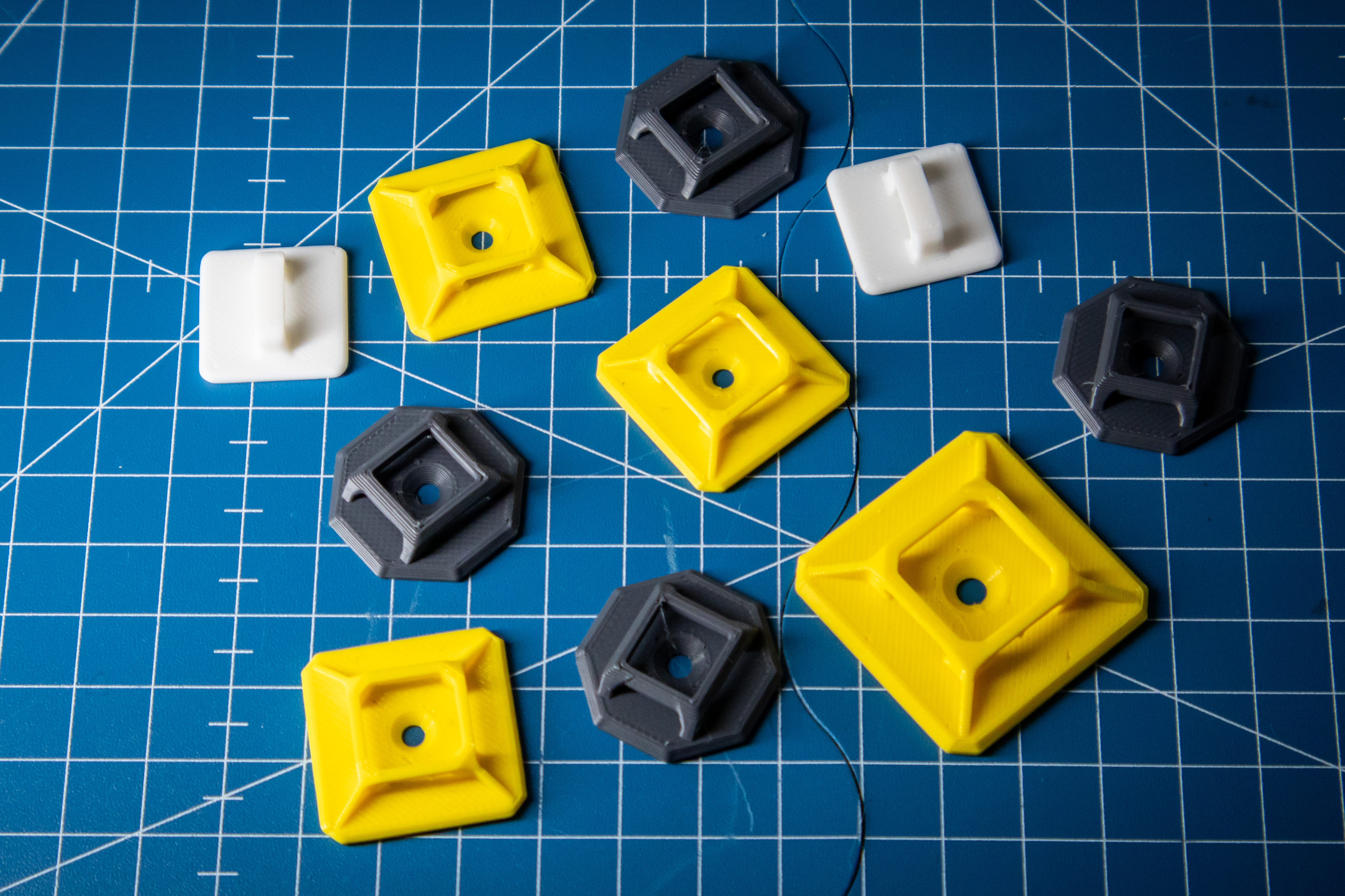 Ziptie Mounts - 3 Versions - Cable Organizer