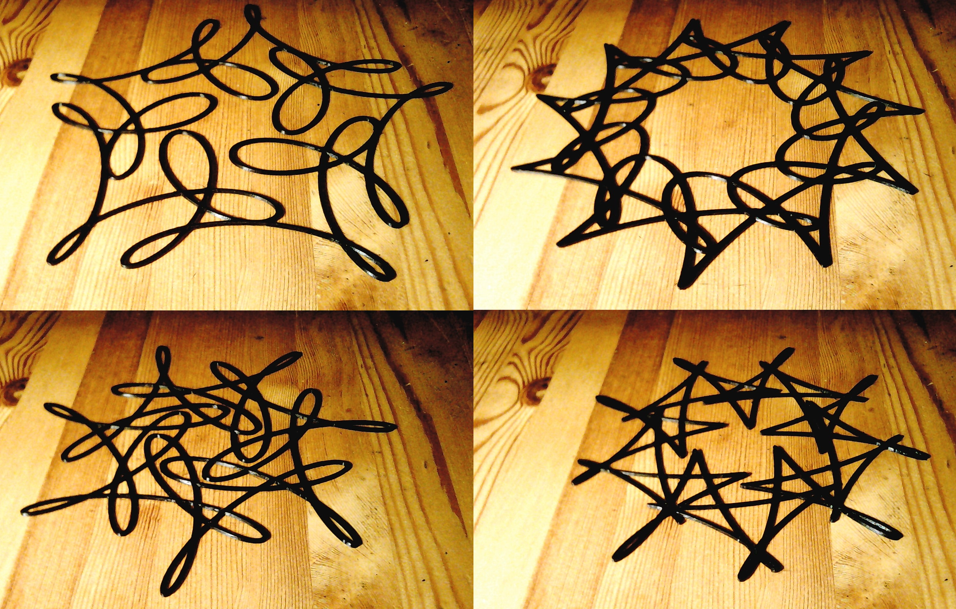 Squiggly wall art (with randomiser)