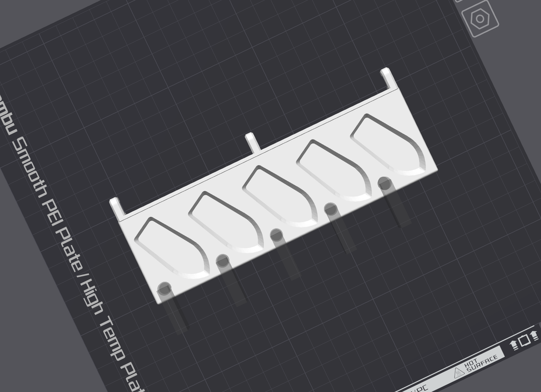 Ikea Skadis - 2 layers benchy holder, 30 degrees