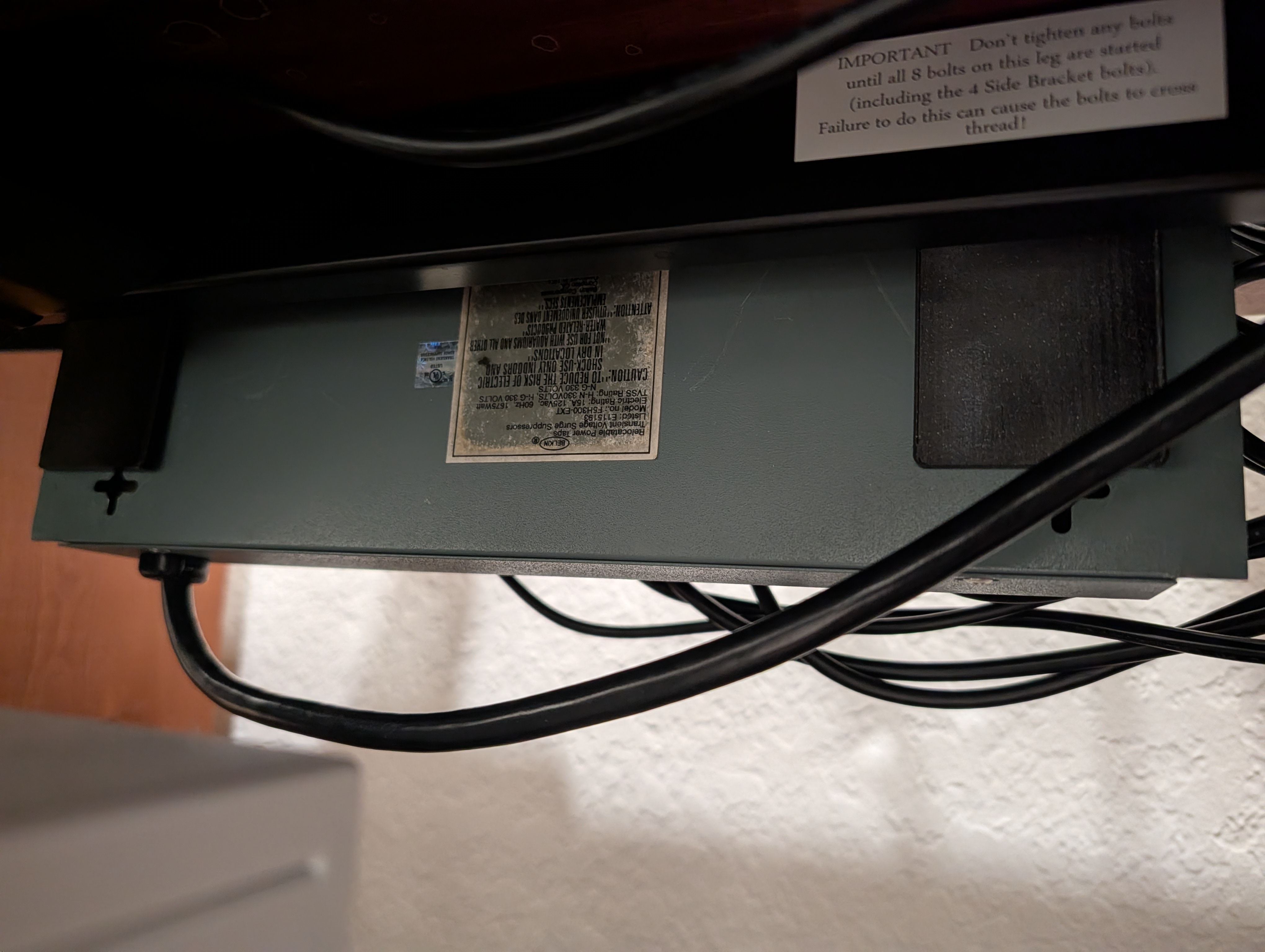 Belkin Under Desk Power Strip holder