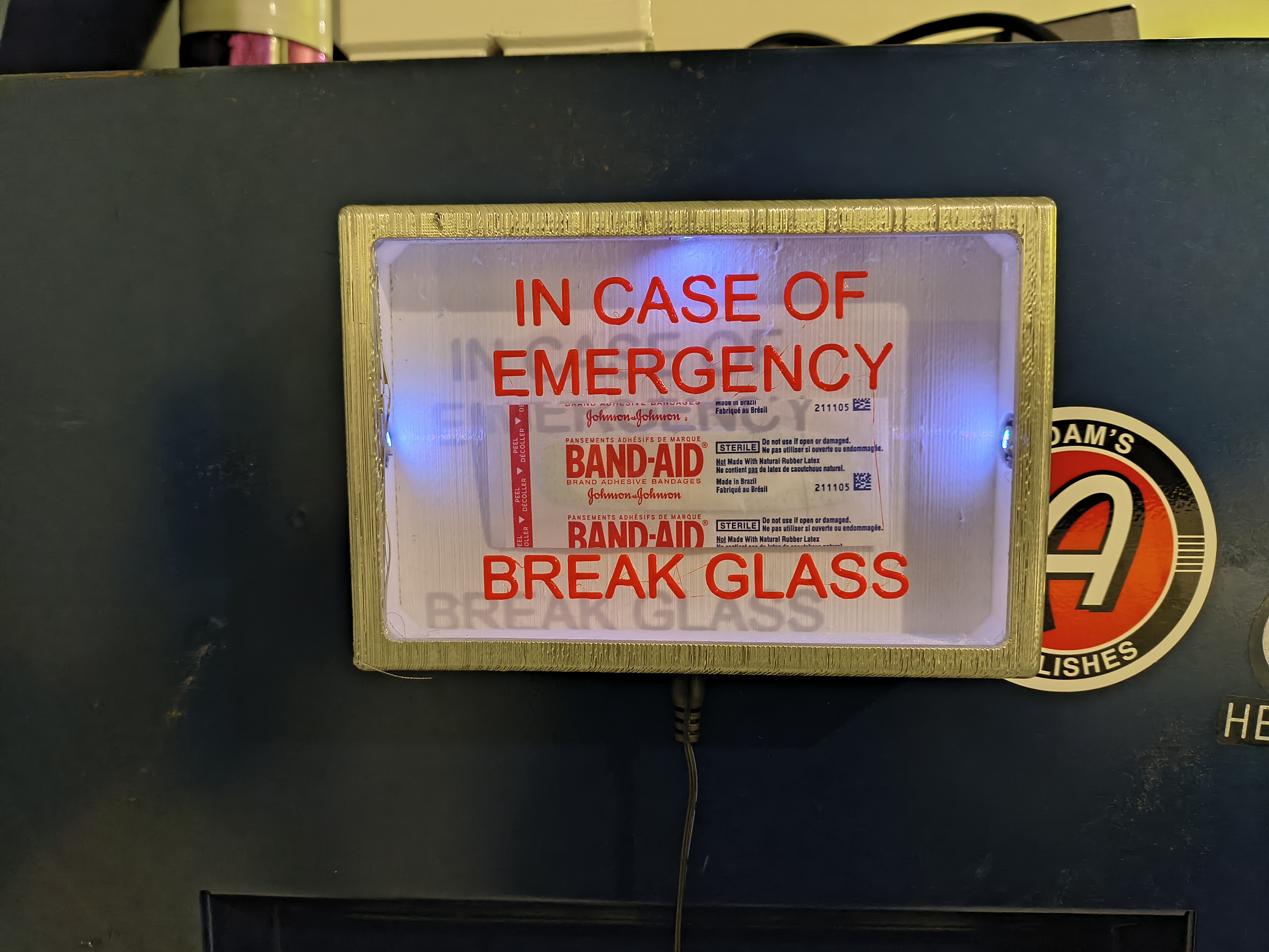In Case of Emergency Shadow Box