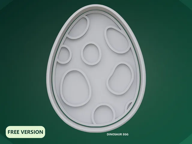 Dinosaur Friends Egg Cookie Cutter STL – 3D Print Biscuit Mold Set