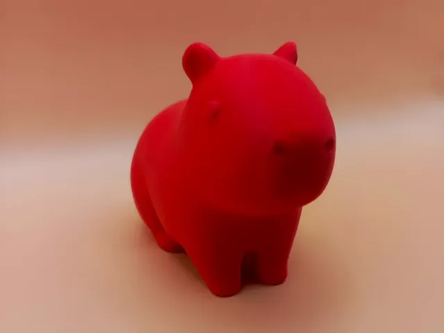 Smooth Chibi Capybara Sculpture