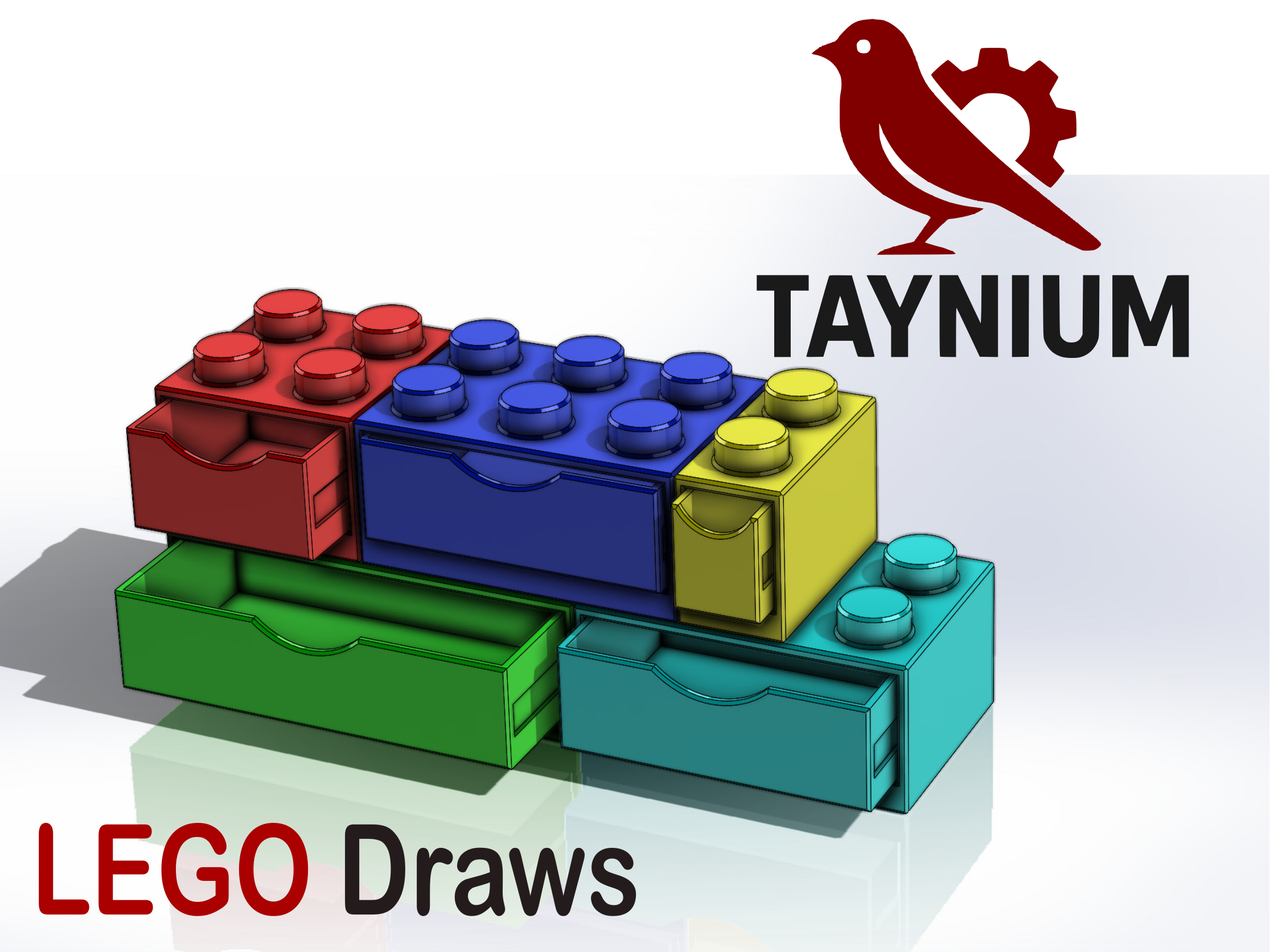 LEGO-Style Modular Stacking Drawers