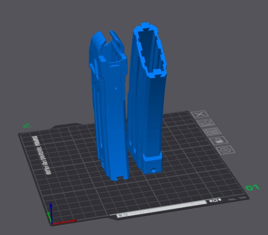 Poor Man's Wolver 18rnd mag (split body for 180mm printer beds)