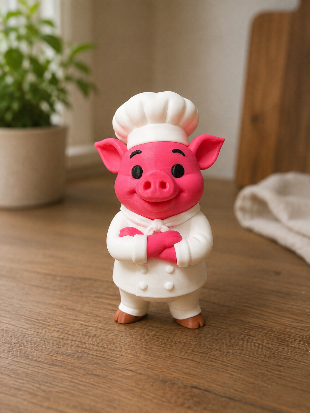 Cute Chef Pig -Adorable Pig Chef Figurine