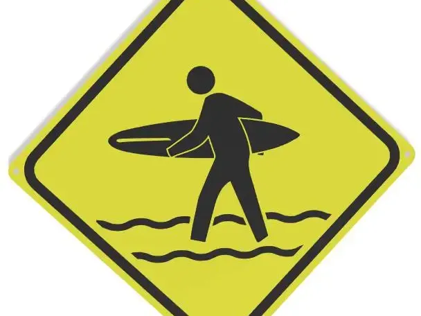 Surf sign Wall Decoration Logo Poster