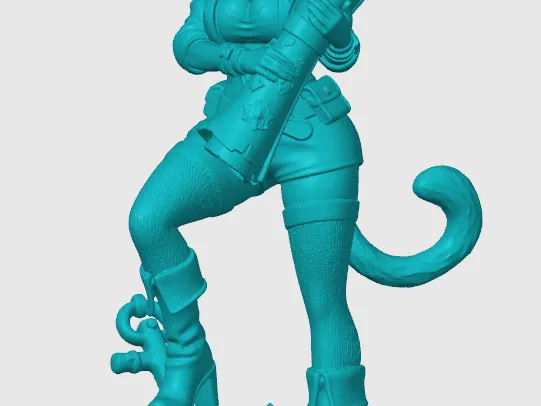 Anime cat-girl figurine 24