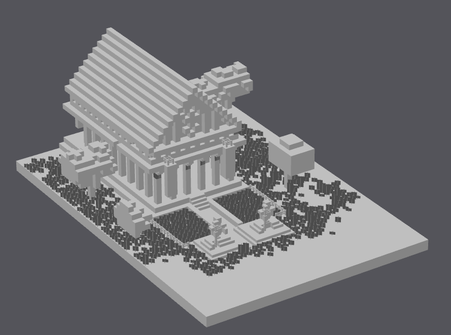 Minecraft: antique greek Minecraft art: Temple of Artemis