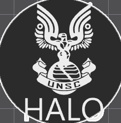 Halo UNSC Logo Emblem - Gaming Desk Display & Wall Art