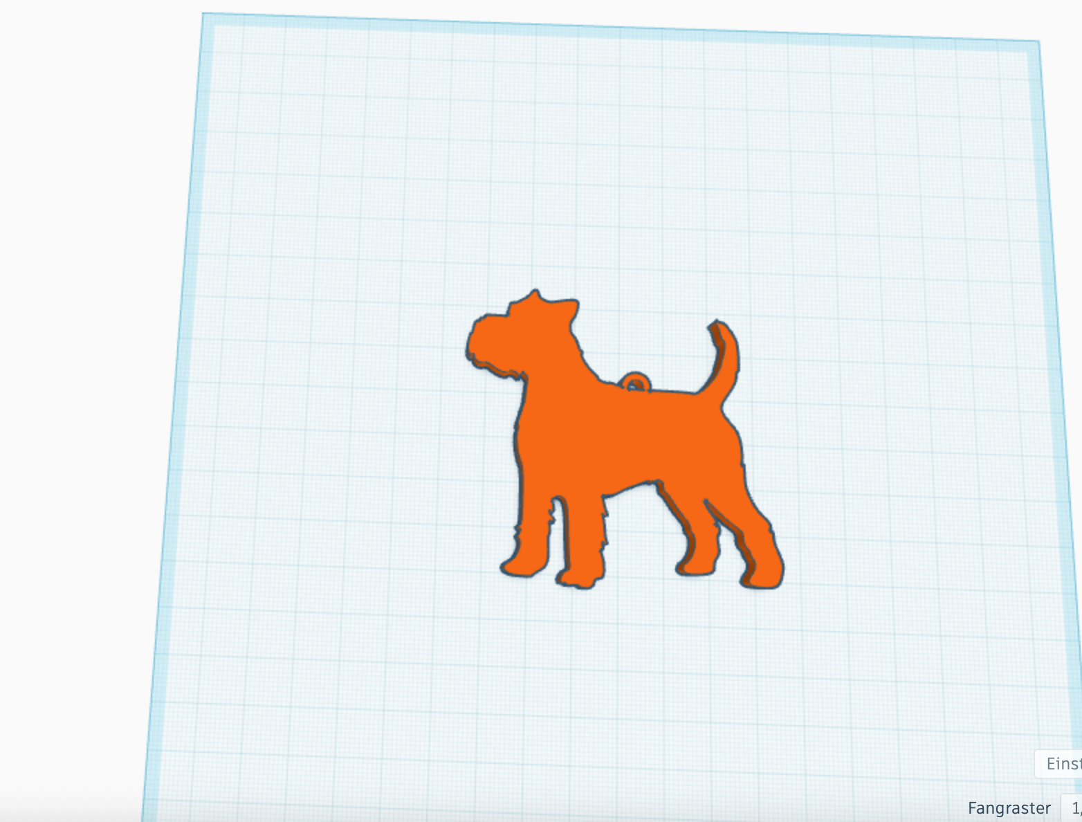 Dog (Schnauzer) Keychain