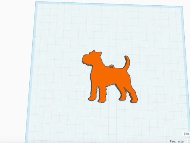 Dog (Schnauzer) Keychain