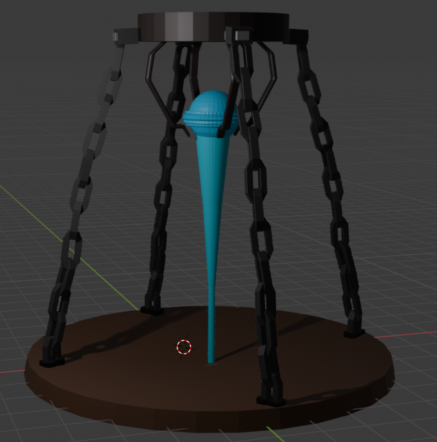 Chained Alien Ship Candle stand