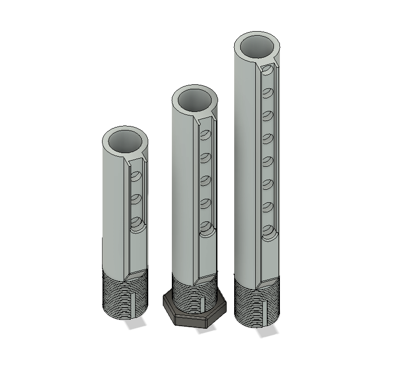 Miniatura 2 do modelo 3D Threaded Buffer Tube Battery Stock Points