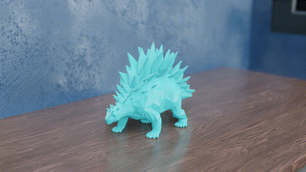 Low Poly Stegosaurus — miniatura 3
