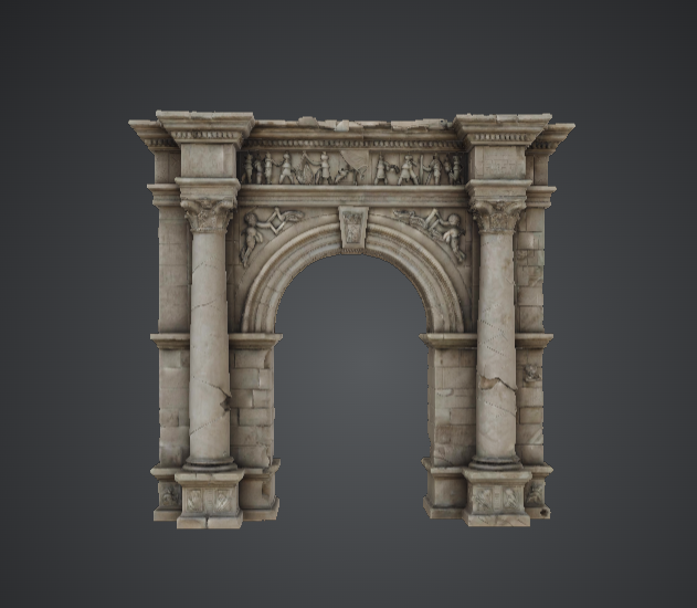Roman Triumphal Arch 3D Printable Model – Classical Stone Monument Gateway — miniatura 3