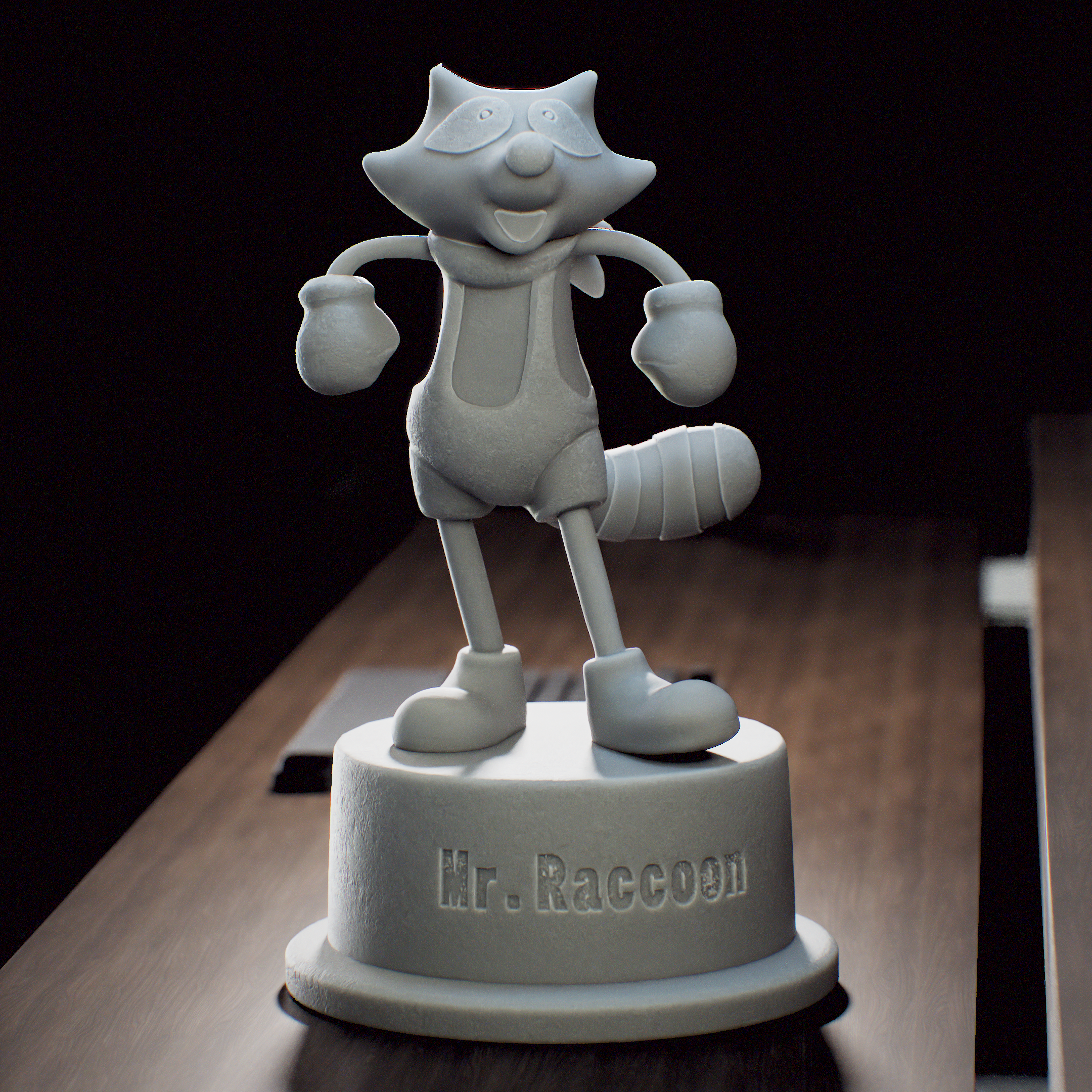 Mr Raccoon Statue Requiem Revil - Resident - Evil - Leon - Victor Gideon