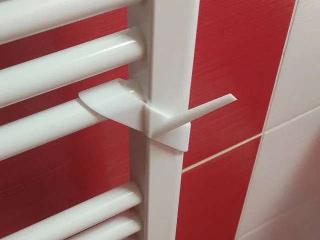 Bathroom radiator towel hooks
