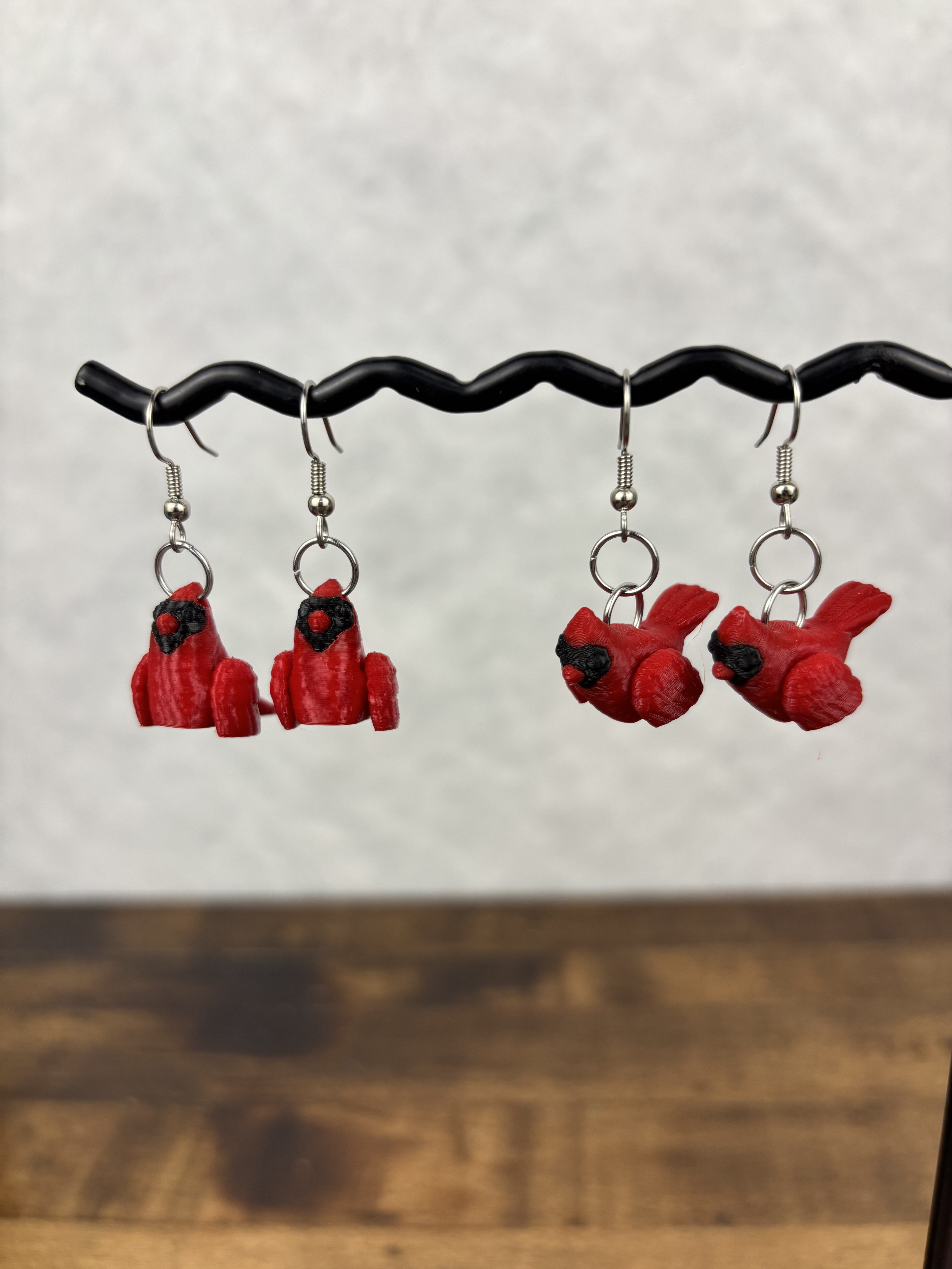 Cardinal Earrings
