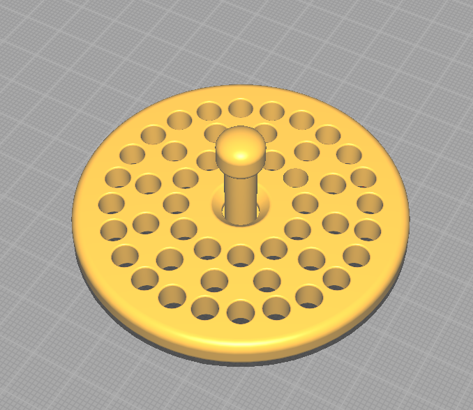 Shower Drain Cover with Print in Place Nob