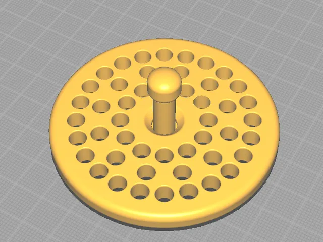Shower Drain Cover with Print in Place Nob