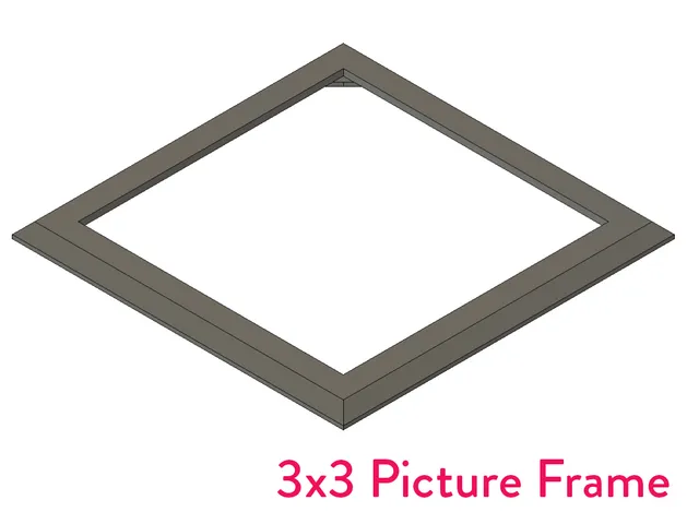 3x3 Inch Simple Print in Place Picture Frame