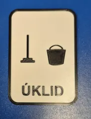 Cedulka na dveře - úklid