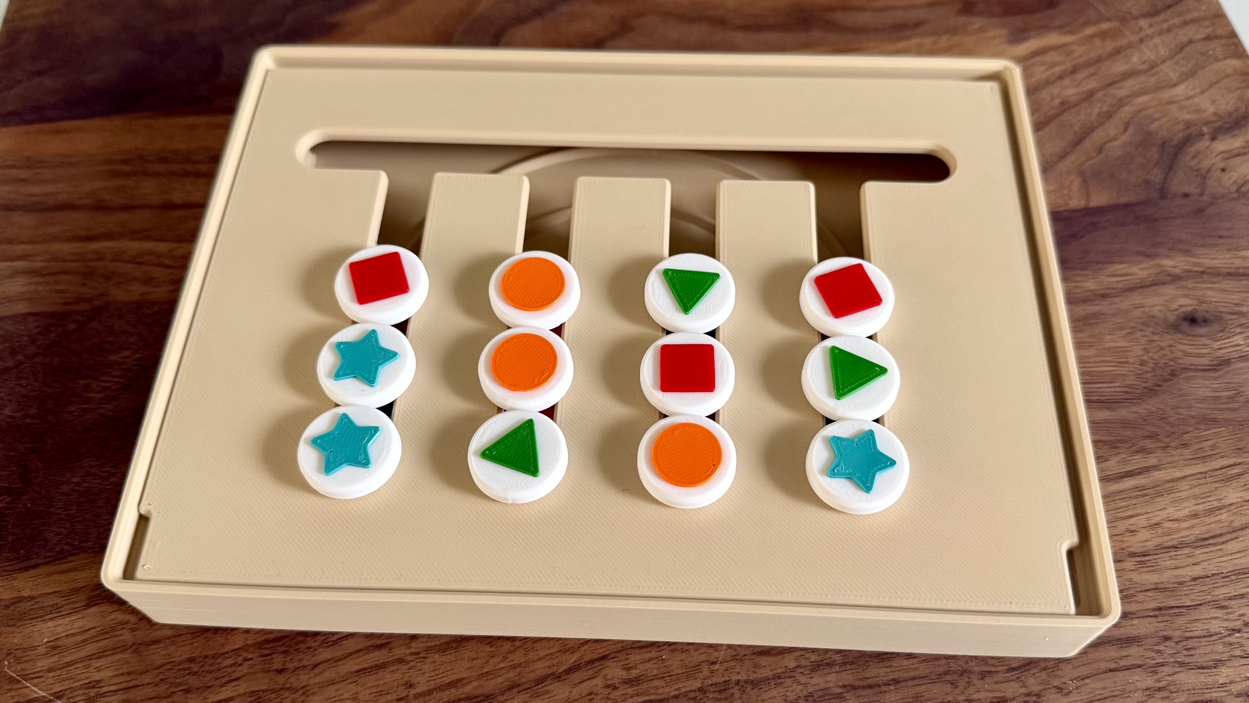 Montessori Sliding Shapes Puzzle for Kids