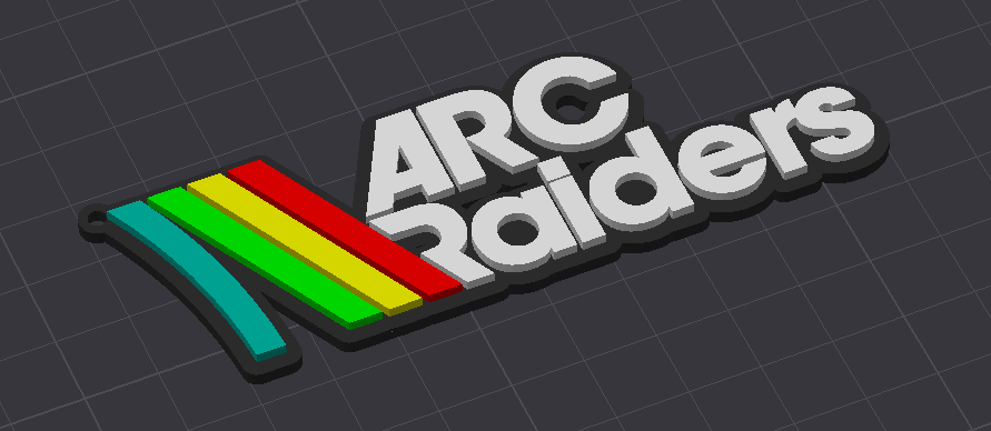 ARC Raiders Title Logo Keychain [added .3mf with colors]