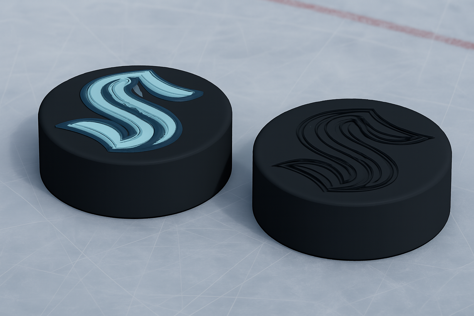 Seattle Kraken NHL Hockey Puck Logo