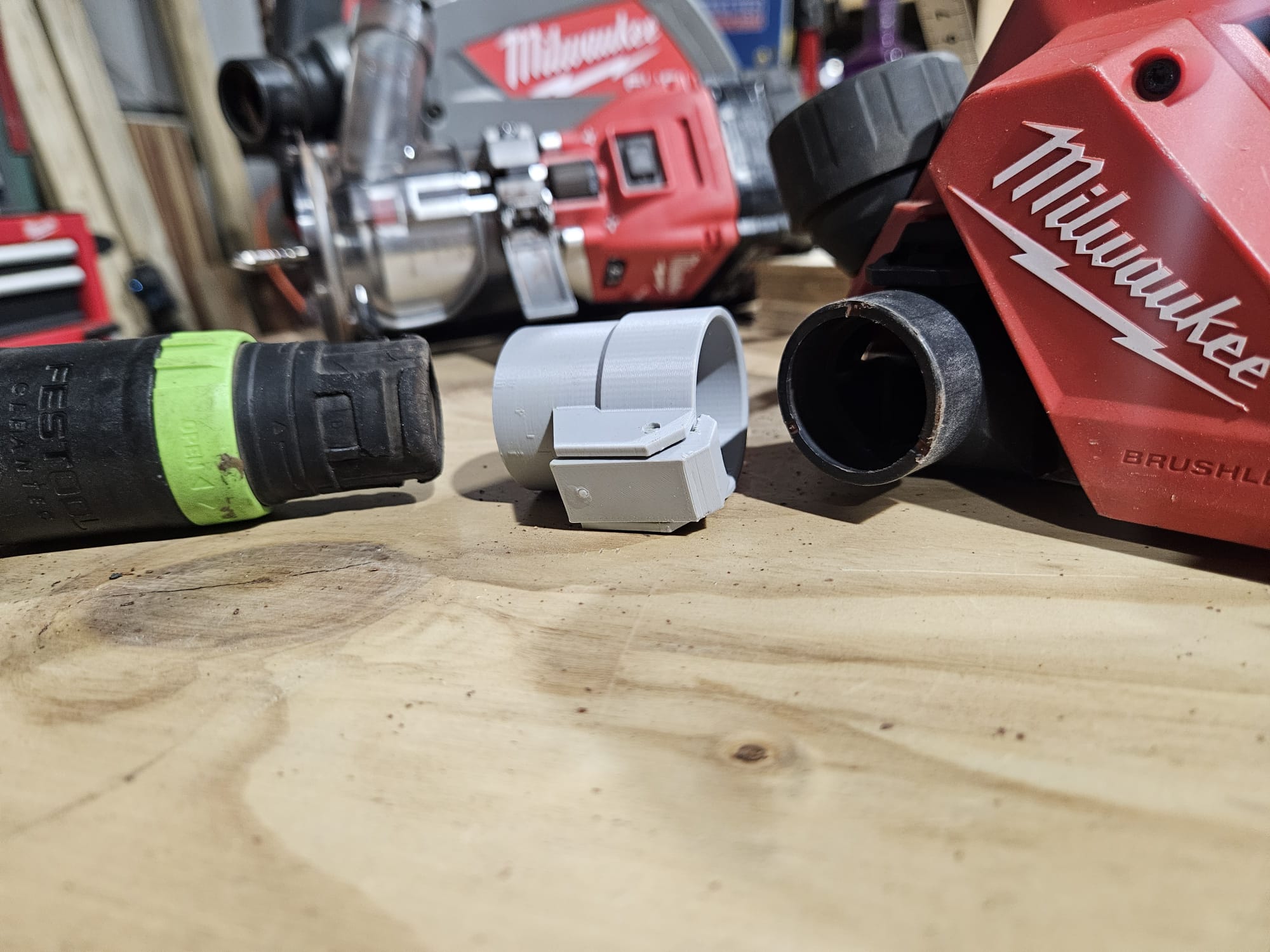 Festool to Milwaukee vacuum adaptor.