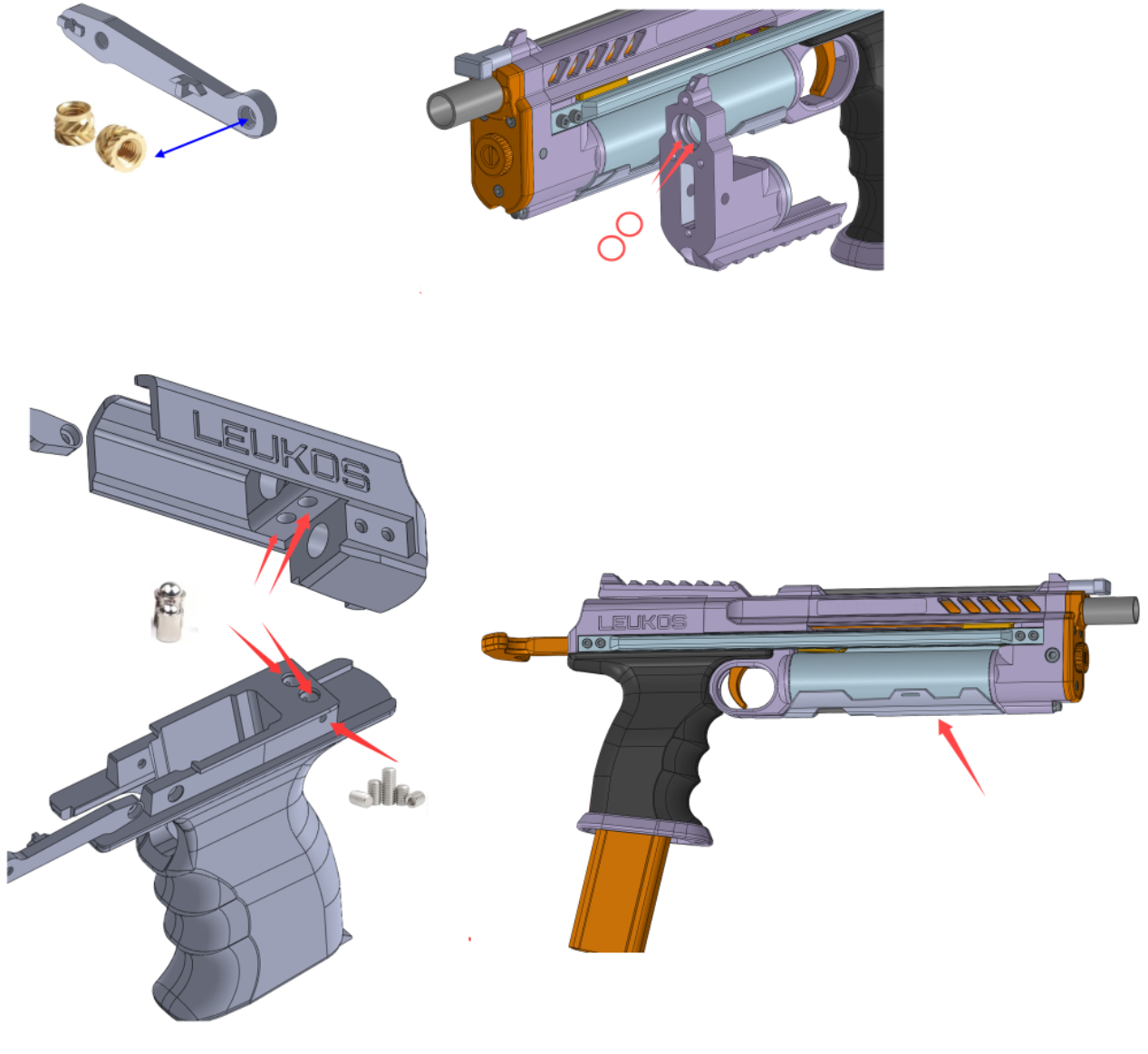 The Drawn Line - Printable Nerf Blaster Pistol (AKBM hardware kit) — miniatura 2