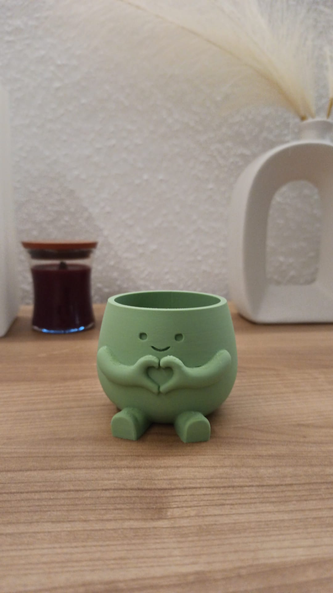 "Hearty" Pot - Cute Heart-Hands Decor — miniatura 5