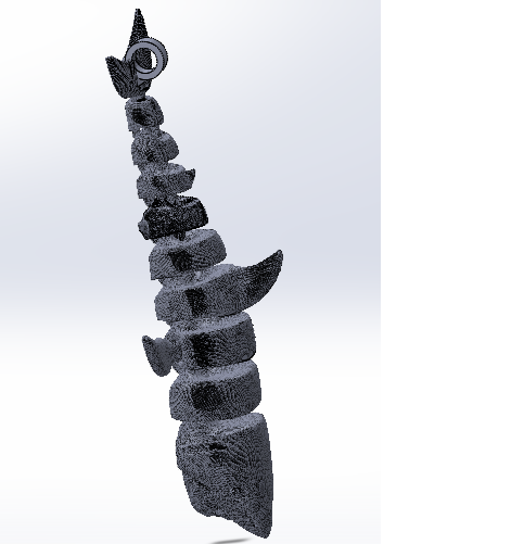 A articuled shark with keychain