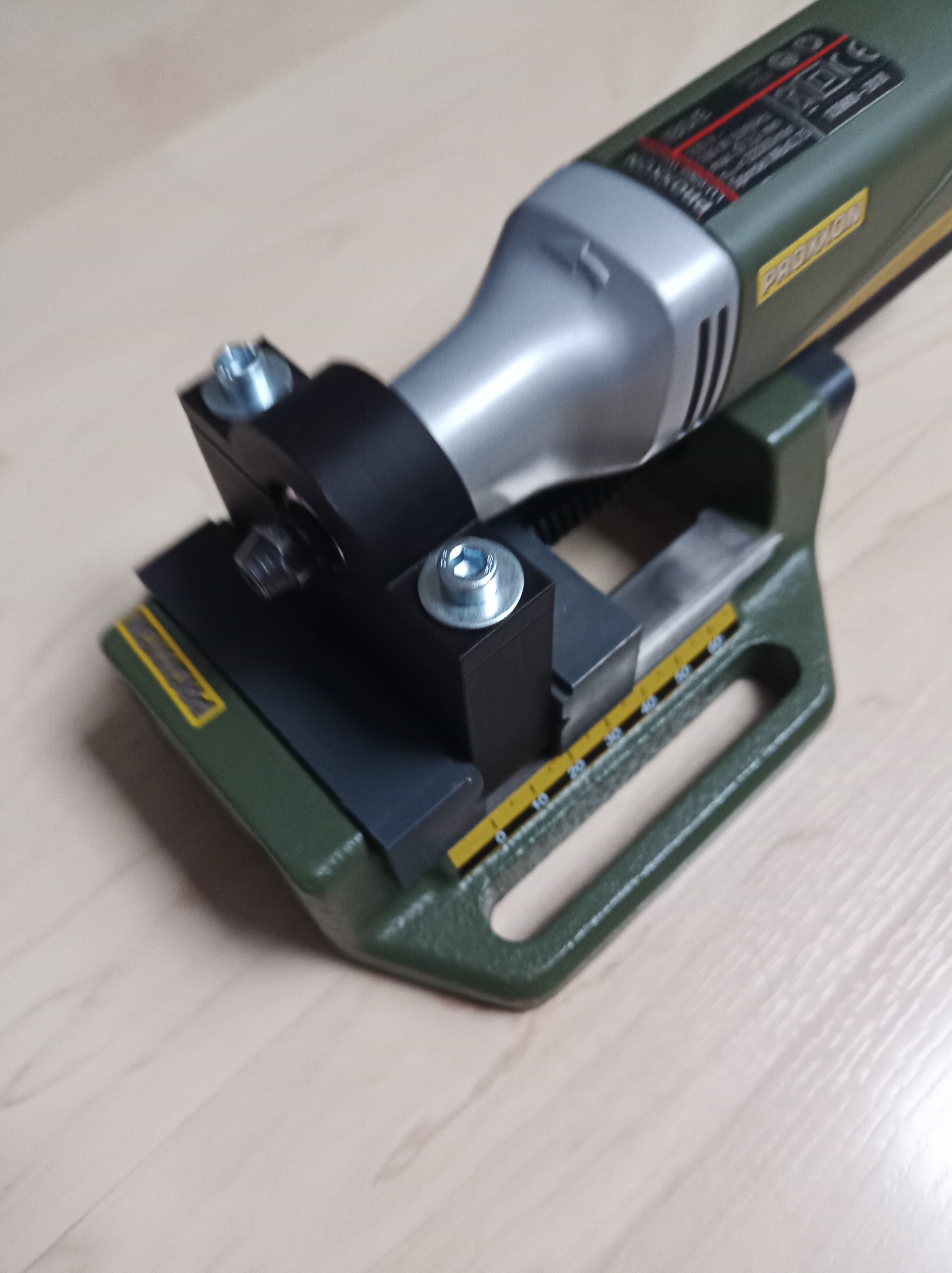 Proxxon Micromot 20mm Aufnahme Adapter für Befestigung im Schraubstock